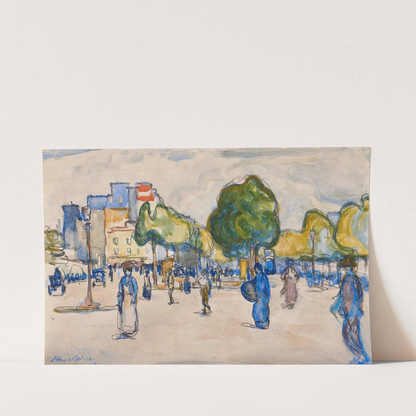 Place animée à Bagnères-de-Bigorre (1908) by Albert Gleizes