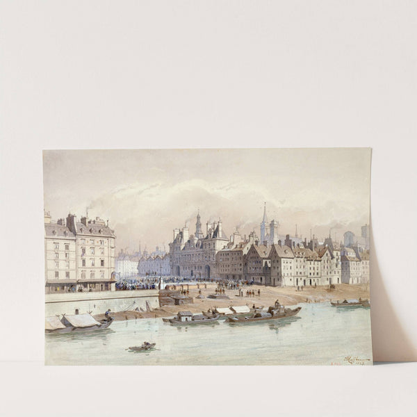 Place de Grève et l’Hôtel de Ville en 1740 (1915-1945) by Fédor Hoffbauer