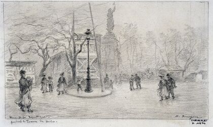 Place de la République pendant les travaux du métro