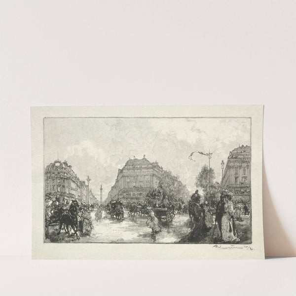 Place de l’Opera (1890) by Auguste Louis Lepère