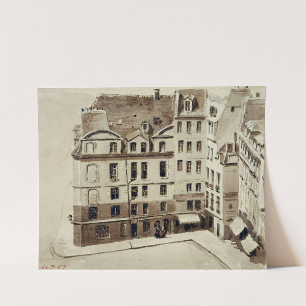 Place du marché neuf. (1810) by Auguste-Sébastien Bénard
