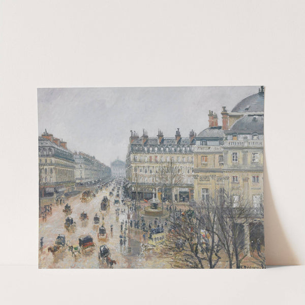 Place du Théâtre Français, Paris; Rain (1898) by Camille Pissarro