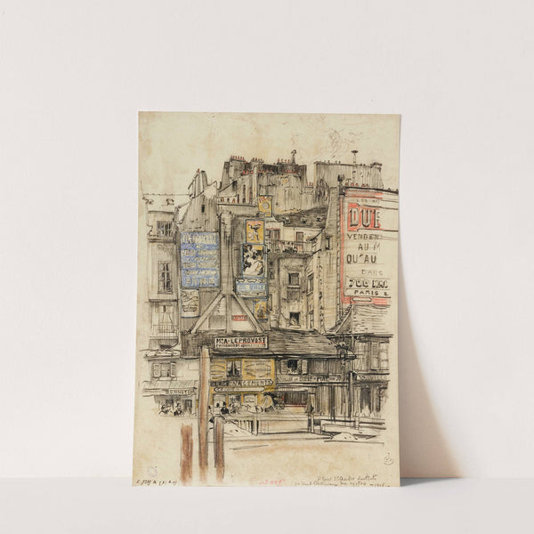 Place Saint André des Arts pendant les travaux du métro (1915-1945) by Charles Jouas