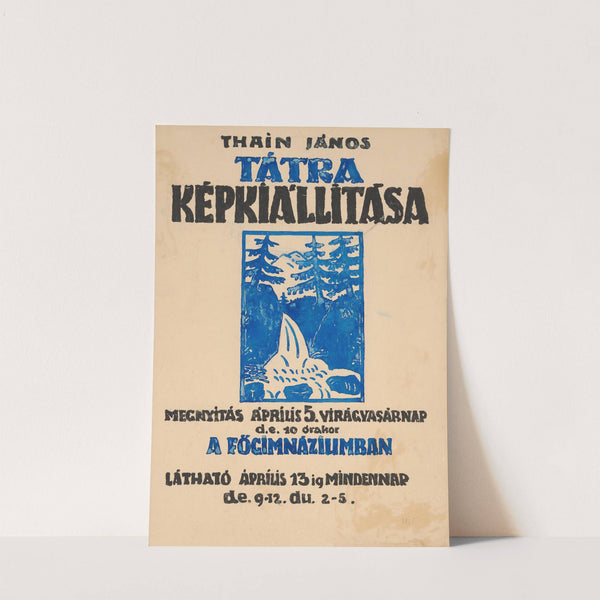 Plagát k výstave tatranských motívov by Ján Thain