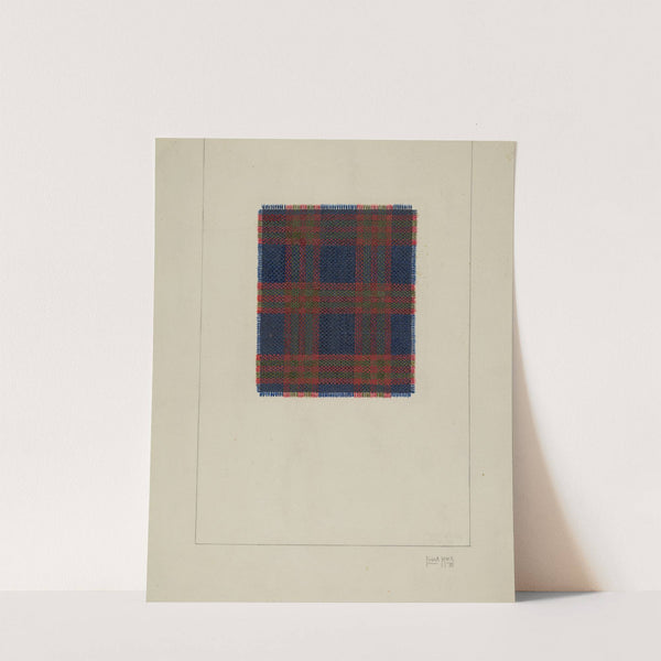 Plaid Homespun Cloth by Frank J. Mace