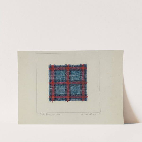 Plaid Homespun Cloth by Clyde L. Cheney