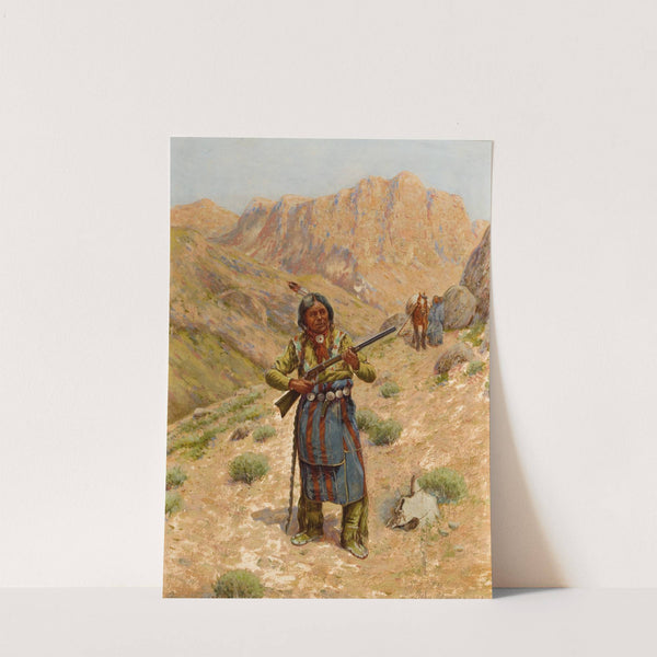 Plains Indian with Rifle by John Hauser