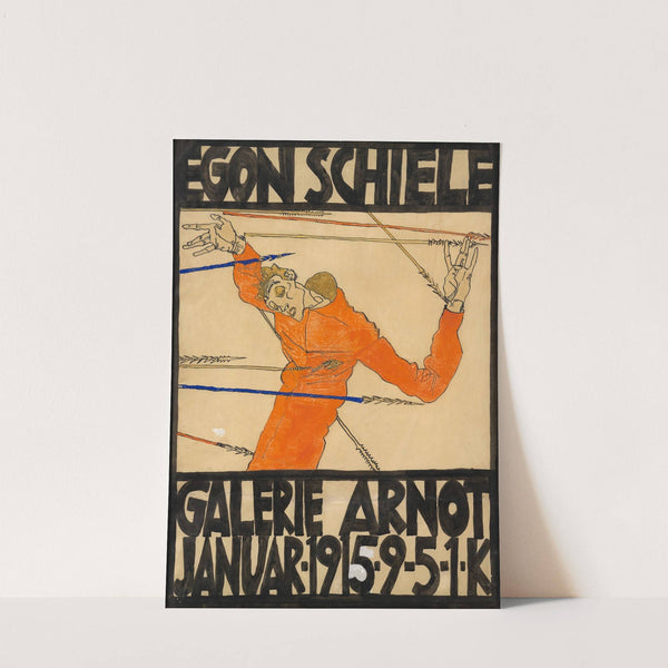 Plakat der Schiele-Ausstellung in der Galerie Arnot (1915) by Egon Schiele