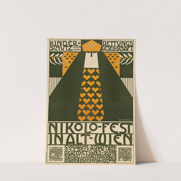 Plakat für das Nikolo-Fest in Alt-Wien, Kinder-Schutz-und Rettungsgesellschaft vom 3.-5. Dezember 1902 (1902) by Nelly Marmorek