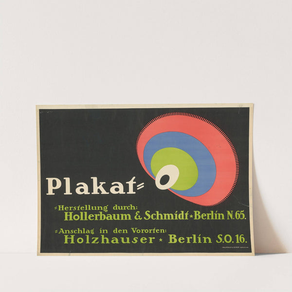 Plakat-Herstellung durch Hollerbaum und Schmidt, – Anschlag Holzhauser (1914) by Julius Klinger