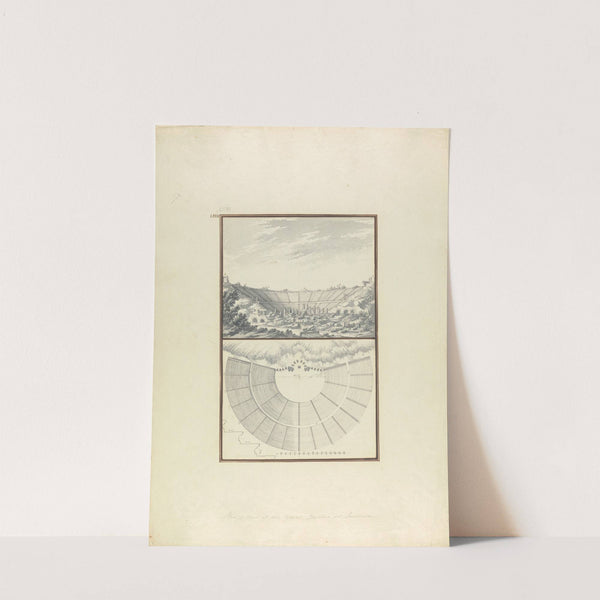 Plan and View of the Third Theater at Laodicea by Giovanni Battista Borra