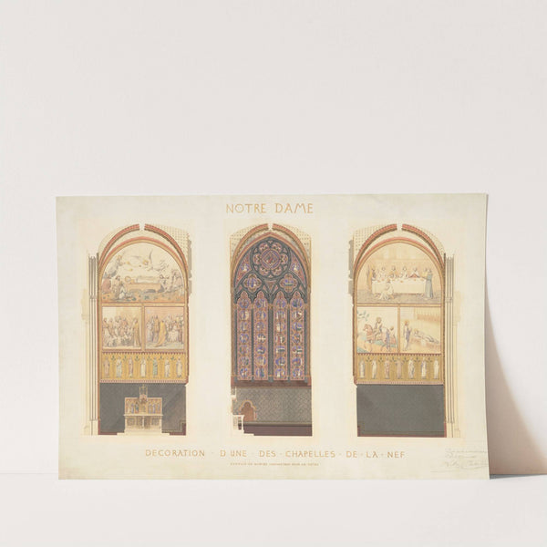 Plan for the Renovation of a Chapel in the Nave of the Cathedral of Notre Dame, Paris by Eugène-Emmanuel Viollet-le-Duc