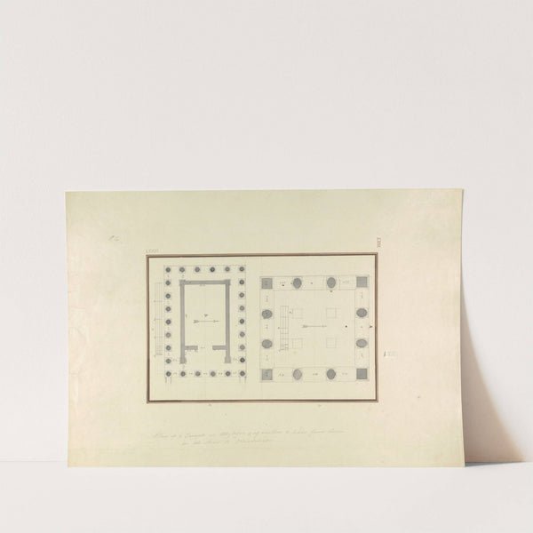 Plan of a Temple at Mylasa and of Another Three Hours from Thence on the Road to Mandaleus by Giovanni Battista Borra