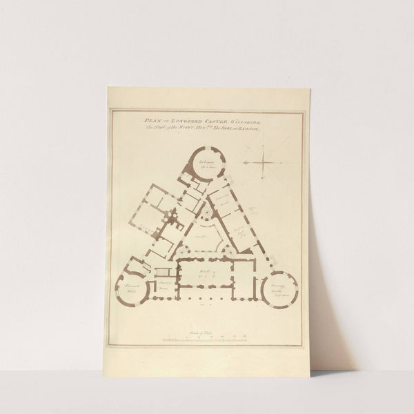 Plan of Longford Castle, Wiltshire: the Seat of the Right Hon'ble the Earl of Radnor by John Buckler