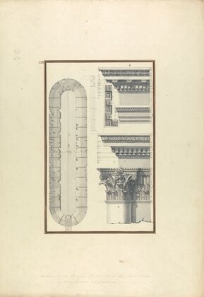 Plan of the Circus and Details of Capitals and Other Ornaments from Laodicea
