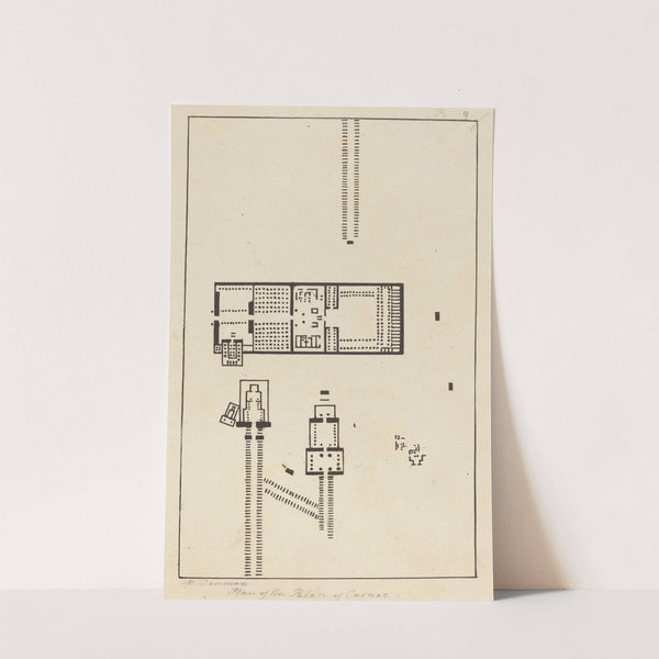 Plan of the Palace of Carnac, published 1829 by Maria Denman