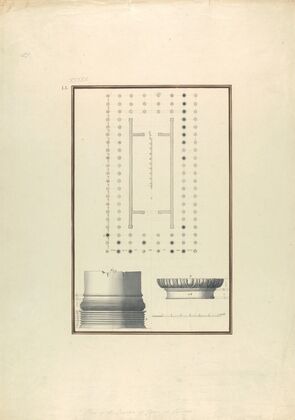 Plan of the Temple of Juno at Samos and Details of a Column