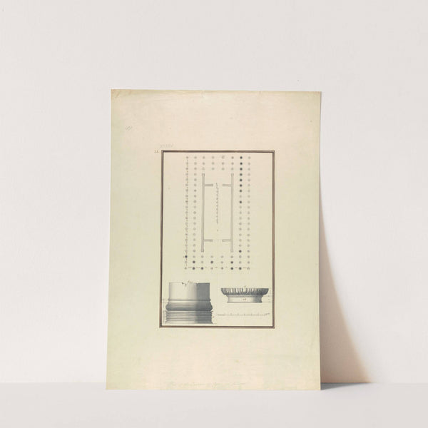 Plan of the Temple of Juno at Samos and Details of a Column by Giovanni Battista Borra