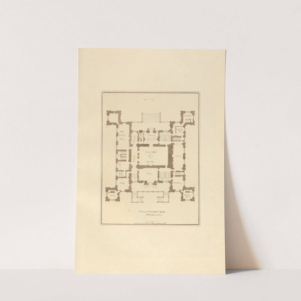 Plan of Wollaton Hall, Notthinghamshire by John Buckler