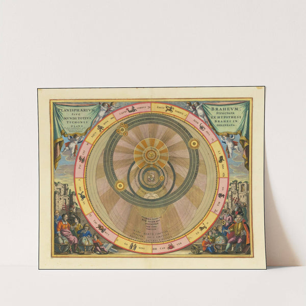 Planisphaerium Braheum Sive Structura Mundi Totius Ex Hypothesi Tychonis Braehi In Plano Delineata (1660) by Andreas Cellarius