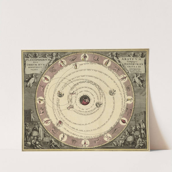 Planisphaerivm Aratevm sive Compages Orbivm Mvndanorvm ex hypothesi Aratea in plano expressa by Peter Schenk the Elder