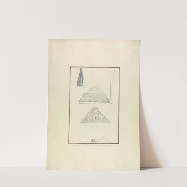 Plans and Views of Two Pyramids, One Cephron's at Giza by Giovanni Battista Borra
