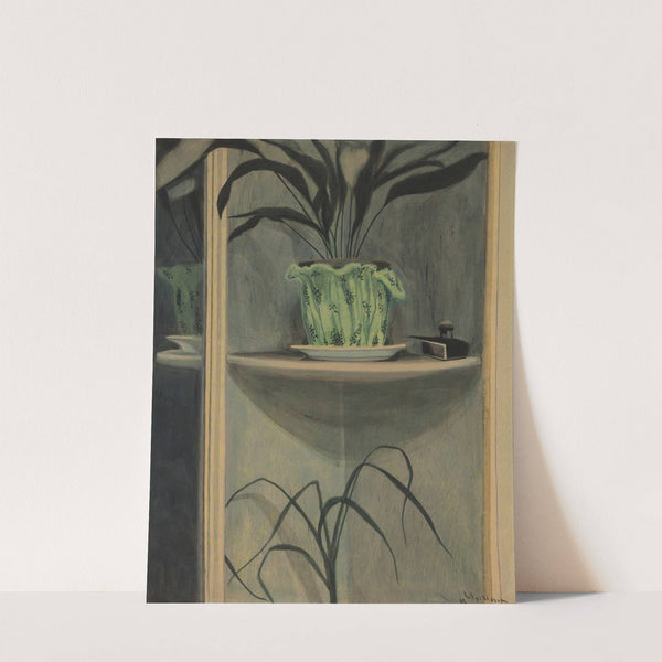 Planten, inktpot en spiegel (1908) by Léon Spilliaert