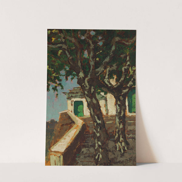 Platanus Trees at a Monastery Gate (1930) by Jan Bohuszewicz