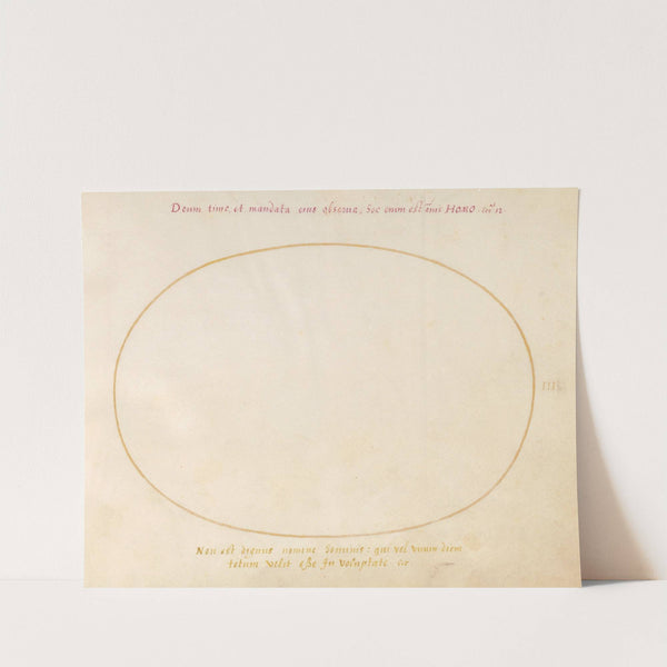 Plate 03; Empty Oval (1575-1590) by Joris Hoefnagel