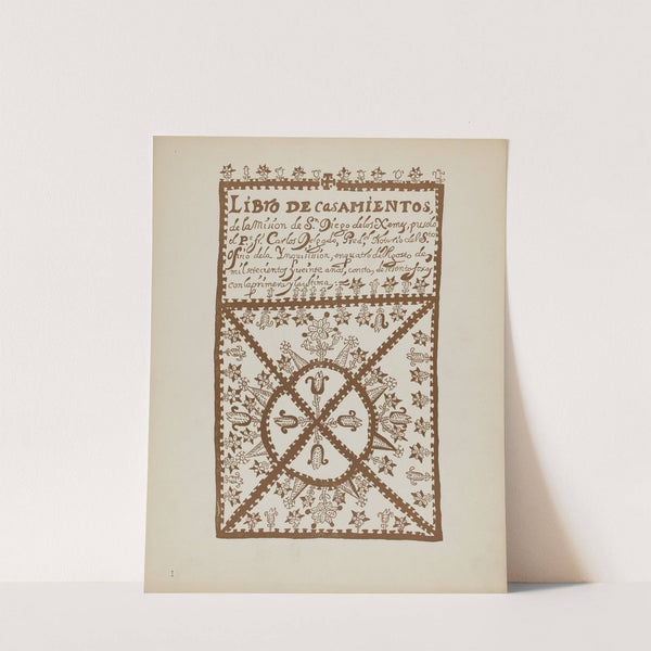 Plate 1 - Jemez Book of Marriages - From Portfolio Spanish Colonial Designs of New Mexico by American 20th Century