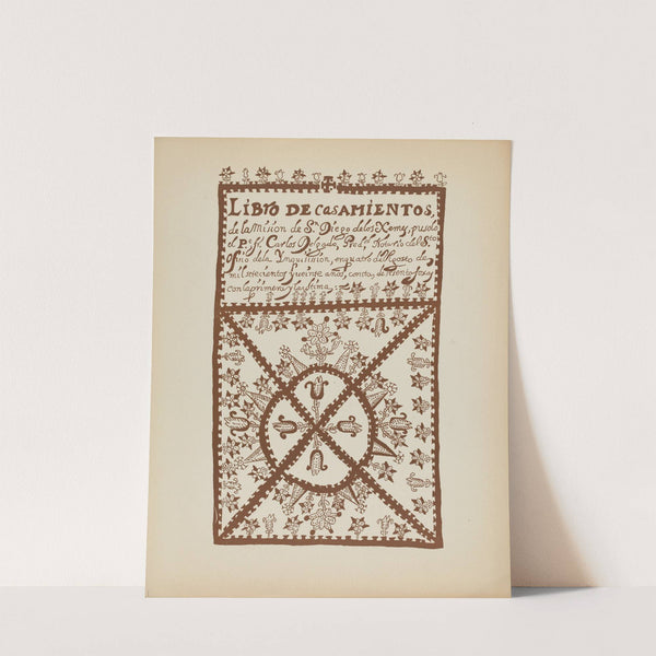 Plate 1 - Jemez Book of Marriages - From Portfolio Spanish Colonial Designs of New Mexico by American 20th Century