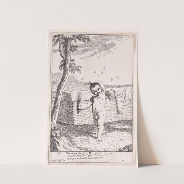 Plate 12; Bertoldino whipping himself to kill flies (1705–1715) by Giuseppe Maria Crespi