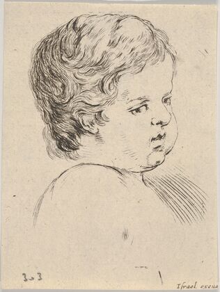 Plate 12; head of a child (1649)
