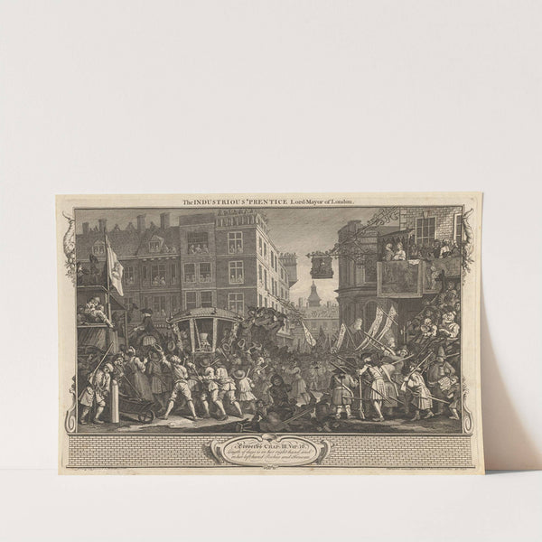 Plate 12, The Industrious 'Prentice Lord Mayor of London by William Hogarth