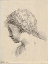 Plate 13; head of a young boy, in profile (1649)