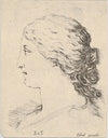 Plate 14; head of a woman (1649)