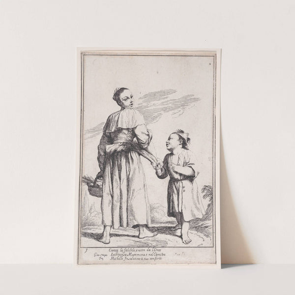 Plate 15; Menghina leaving the garden with a basket filled with herbs and encountering Cacasenno (1705–1715) by Giuseppe Maria Crespi