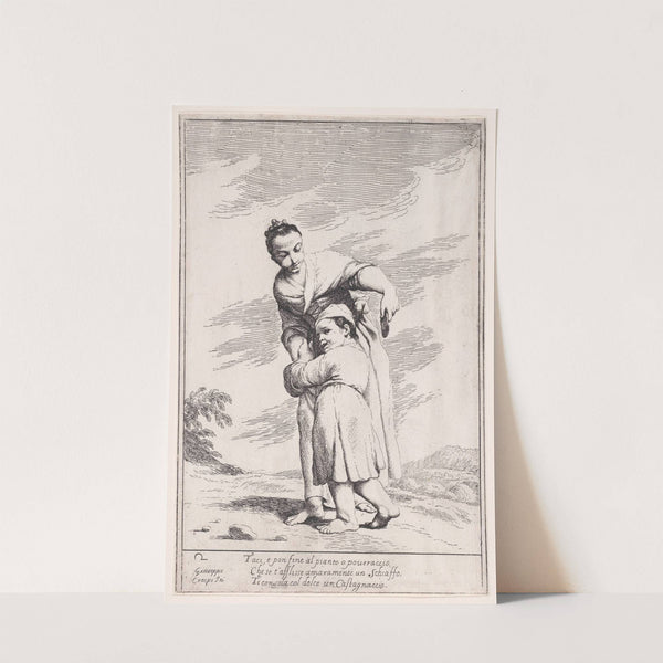 Plate 16; Menghina quiets Cacasenno with a chestnut cake (1705–1715) by Giuseppe Maria Crespi