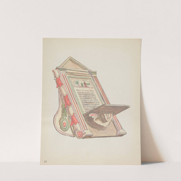 Plate 19 - Reading Stand, Chimayo - From Portfolio Spanish Colonial Designs of New Mexico by American 20th Century