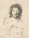 Plate 2; at top, the head of a young man, frontal view, at bottom, four eyes (1649)