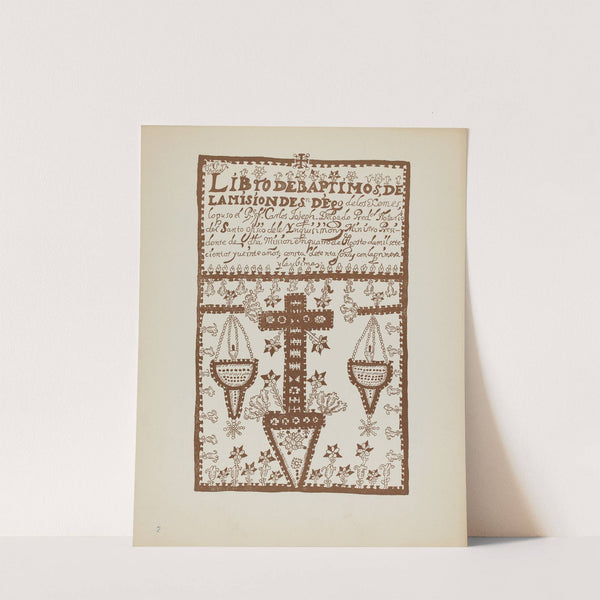 Plate 2 - Jemez Book of Baptisms - From Portfolio Spanish Colonial Designs of New Mexico by American 20th Century