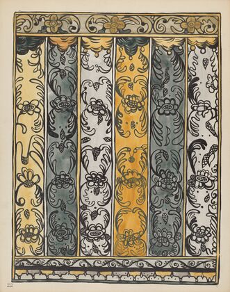 Plate 22 – Wall Decoration, Laguna – From Portfolio Spanish Colonial Designs of New Mexico