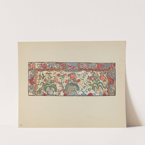 Plate 23 - Painting on Buckskin - From Portfolio Spanish Colonial Designs of New Mexico by American 20th Century