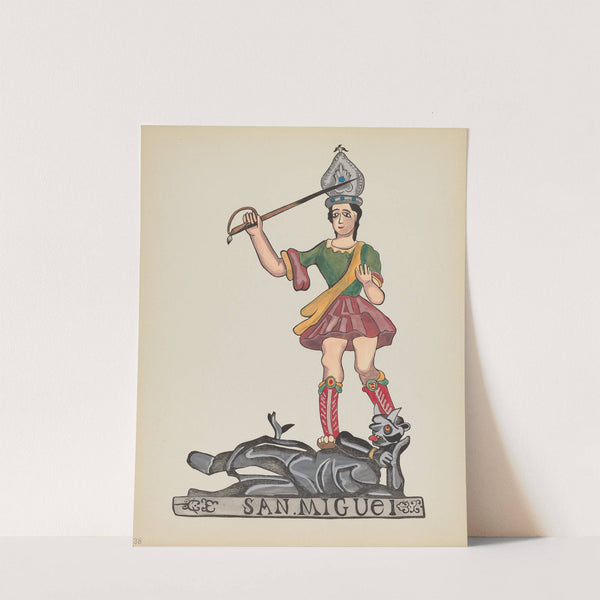 Plate 38 - Saint Michael - From Portfolio Spanish Colonial Designs of New Mexico by American 20th Century