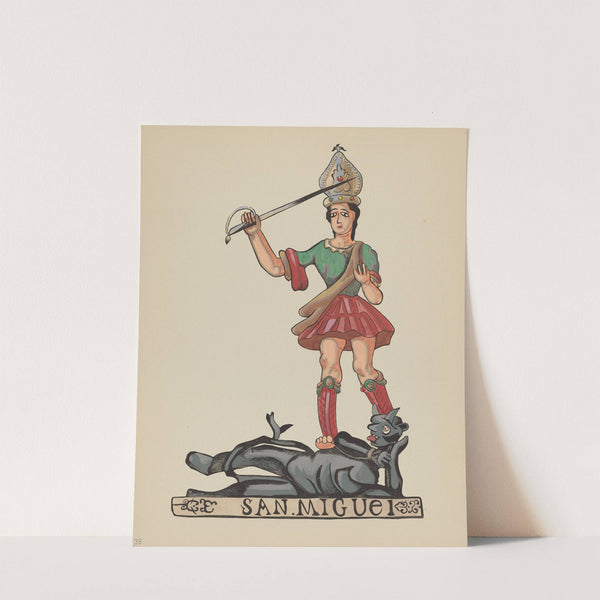 Plate 38 - St. Michael - From Portfolio Spanish Colonial Designs of New Mexico by American 20th Century