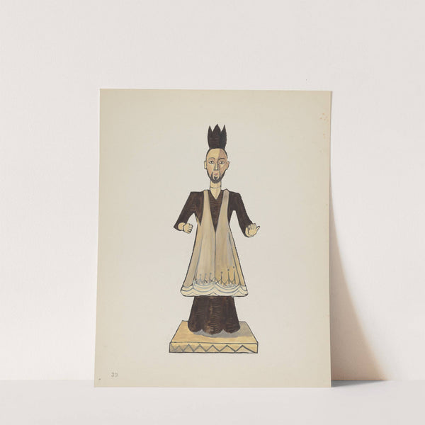 Plate 39 - St. John Nepomuk Bulto - From Portfolio Spanish Colonial Designs of New Mexico by American 20th Century