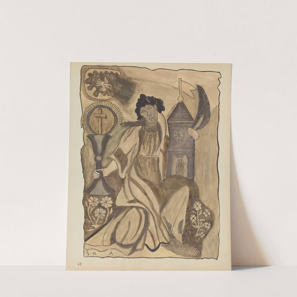 Plate 41 - Saint Barbara - From Portfolio Spanish Colonial Designs of New Mexico by American 20th Century