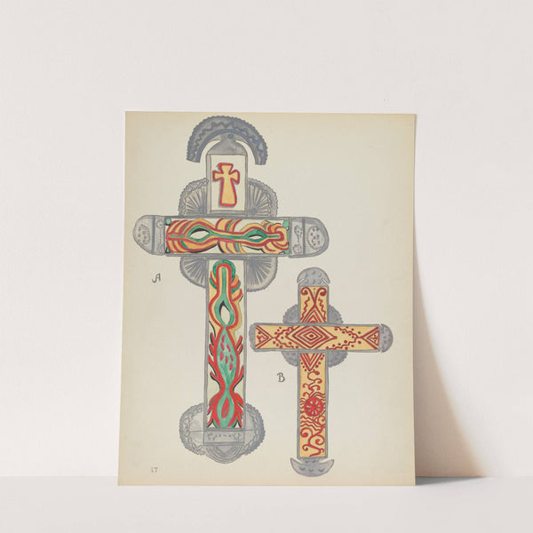 Plate 47 - Crosses of Tin - From Portfolio Spanish Colonial Designs of New Mexico by American 20th Century