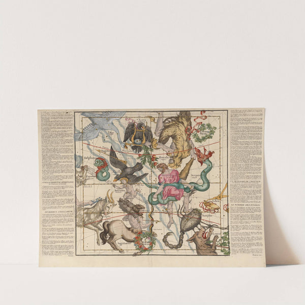 Plate 5; Hercules, Sagittarius and other constellations (1693) by Ignace Gaston Pardies