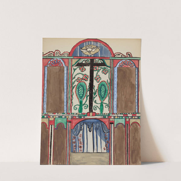 Plate 5 - Main Altarpiece, Santa Cruz - From Portfolio Spanish Colonial Designs of New Mexico by American 20th Century